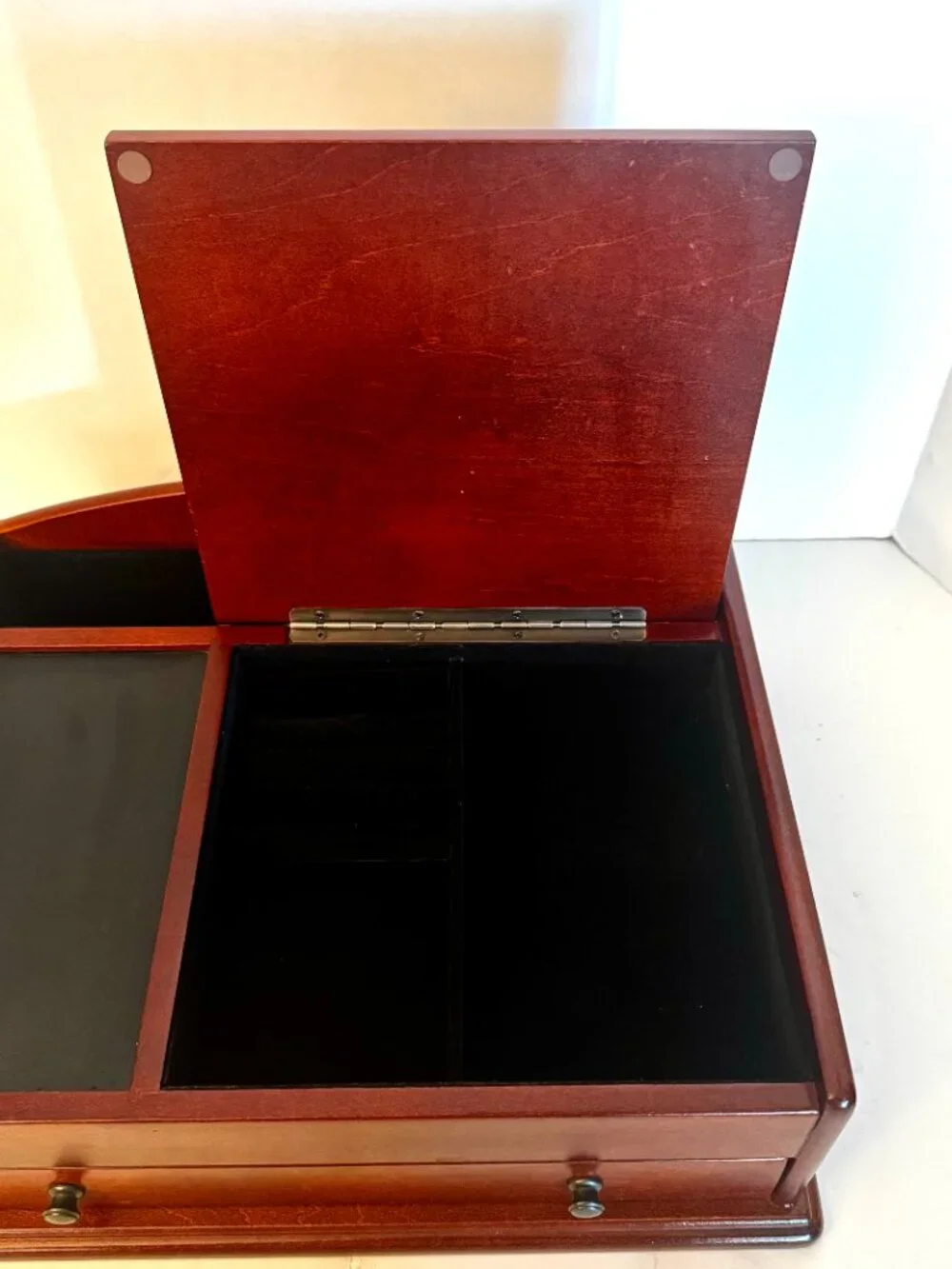 Vtg Mele & Co Davin Men's Valet Jewelry Box 14x11